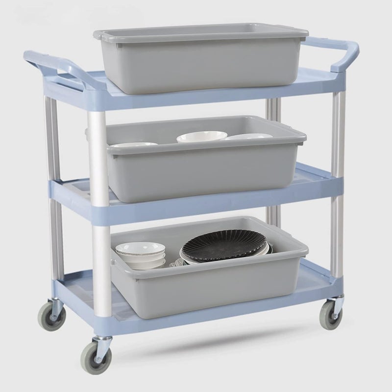 Utiao صندوق حوض حافلة تجاري سعة 13 لتر، 3-pack حوض غسيل، رمادي - Image 3